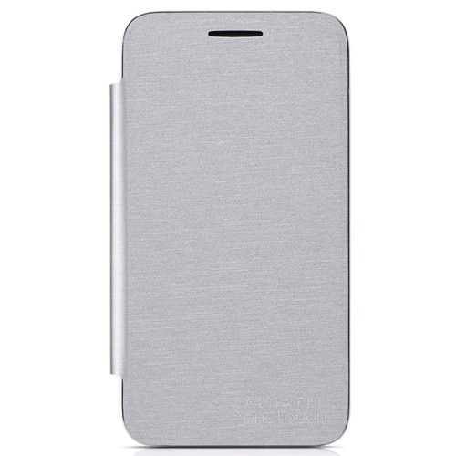 Чехол книжка для Alcatel PIXI 3(4) 4013D FlipCover G4013-3SALFCG-RU Серебряный