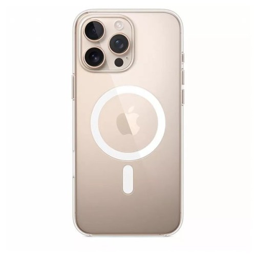 Силиконовый чехол для Apple iPhone 16 Pro Max PC Clear Case MagSafe с анимацией Прозрачный