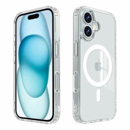 Прозрачный cиликоновый чехол MagSafe для Apple iPhone 16