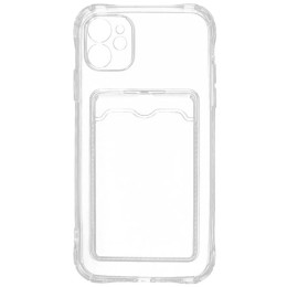 Силиконовый чехол для Apple iPhone 11 Silicone Card Holder с защитой камеры Прозрачный