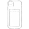 Силиконовый чехол для Apple iPhone 11 TPU 1.5мм с картхолдером и защитой камеры Прозрачный