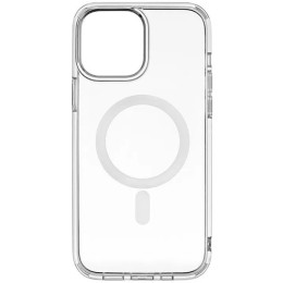 Силиконовый чехол для Apple iPhone 12 TPU PC MagSafe с бортиком Прозрачный