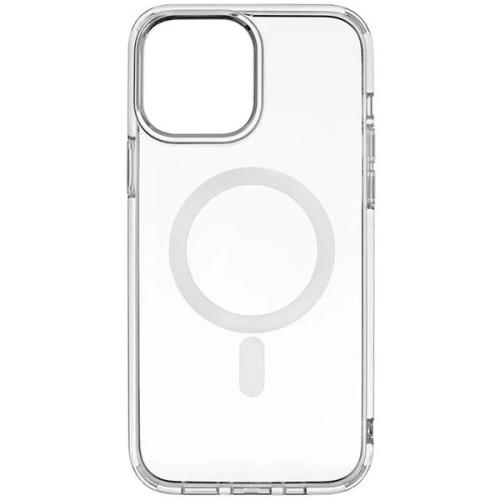 Силиконовый чехол для Apple iPhone 12 TPU PC MagSafe с бортиком Прозрачный