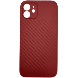 Чехол накладка для Apple iPhone 12 Luxo Cevlar глянцевый J163 Красный