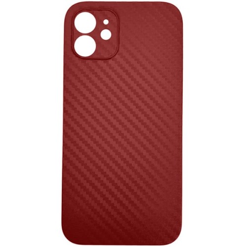 Чехол накладка для Apple iPhone 12 Luxo Cevlar глянцевый J163 Красный