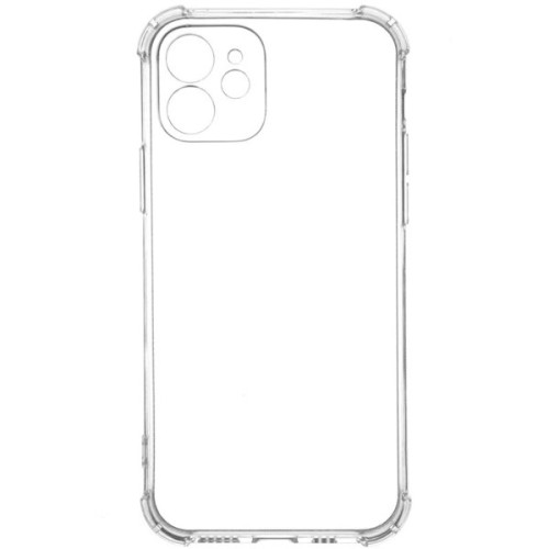 Силиконовый чехол для Apple iPhone 12 TPU 1.5мм с усиленными углами и защитой камеры Прозрачный