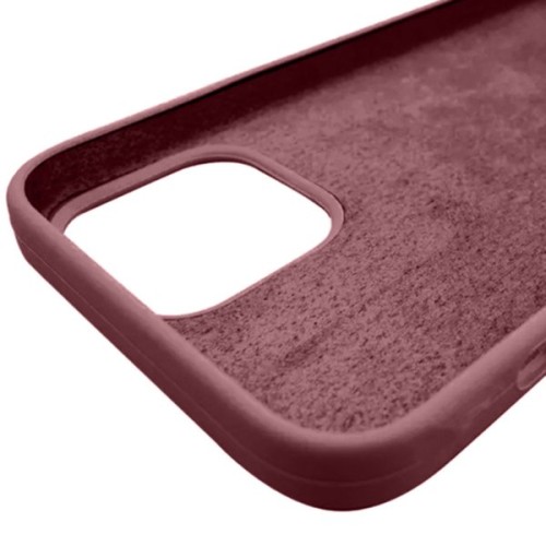 Силиконовый чехол для Apple iPhone 12 Mini Темно красный