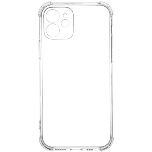 Силиконовый чехол для Apple iPhone 12 Mini TPU 1.5мм с усиленными углами и защитой камеры Прозрачный