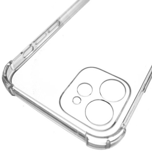 Силиконовый чехол для Apple iPhone 12 Mini TPU 1.5мм с усиленными углами и защитой камеры Прозрачный