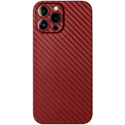 Чехол накладка для Apple iPhone 12 Pro Luxo Cevlar глянцевый J163 Красный