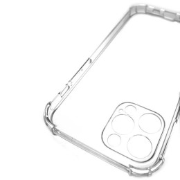 Силиконовый чехол для Apple iPhone 12 Pro Max TPU 1.5мм с усиленными углами и защитой камеры Прозрачный