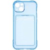 Силиконовый чехол для Apple iPhone 13 Card Holder Голубой