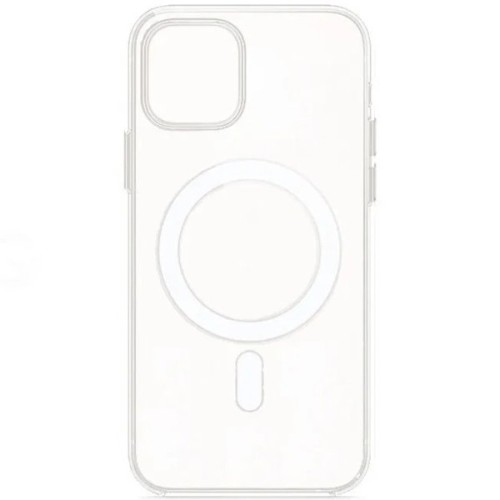 Силиконовый чехол для Apple iPhone 13 Clear Case MagSafe с анимацией с бортиком Прозрачный