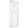 Силиконовый чехол для Apple iPhone 13 Mini TPU 1.5мм с защитой камеры и кардхолдером Прозрачный
