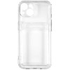 Силиконовый чехол для Apple iPhone 13 Mini TPU 1.6мм с картхолдером и защитой камеры Прозрачный