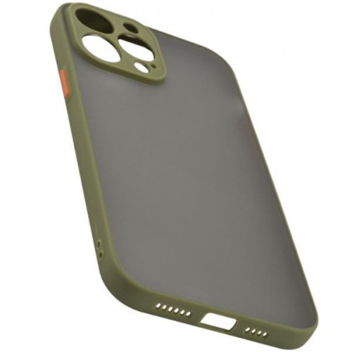 Силиконовый чехол для Apple iPhone 13 Pro Max Unbroke с защитой камеры Зеленый матовый