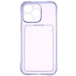 Силиконовый чехол для Apple iPhone 13 Pro Max Card Holder Сиреневый