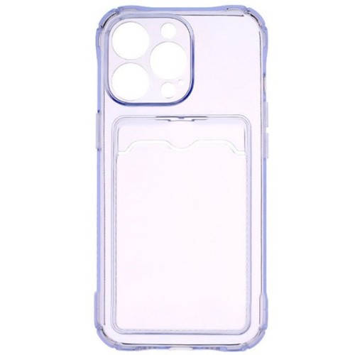 Силиконовый чехол для Apple iPhone 13 Pro Max Card Holder Сиреневый
