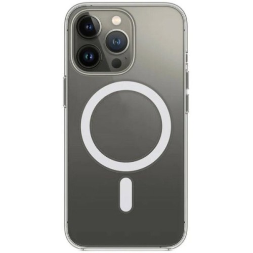 Силиконовый чехол для Apple iPhone 13 Pro Max TPU PC MagSafe с анимацией с бортиком Прозрачный