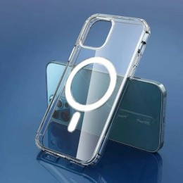 Силиконовый чехол для Apple iPhone 13 Pro Max TPU PC MagSafe с анимацией с бортиком Прозрачный