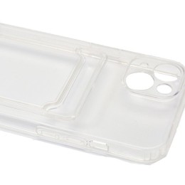 Силиконовый чехол для Apple iPhone 14 Card Holder с защитой камеры Прозрачный