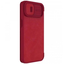 Чехол книжка для Apple iPhone 14 Nillkin Slider с картхолдером Красный