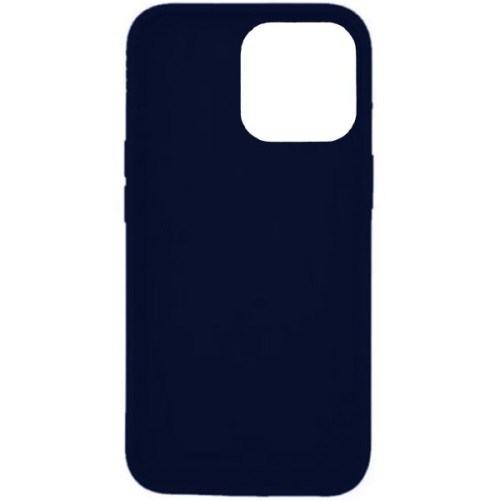 Силиконовый чехол для Apple iPhone 14 Черно синий