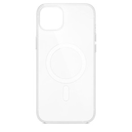 Силиконовый чехол для Apple iPhone 14 Plus Clear Case MagSafe с бортиком Прозрачный