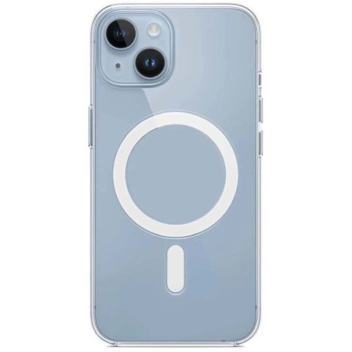 Силиконовый чехол для Apple iPhone 14 Plus MagSafe Прозрачный