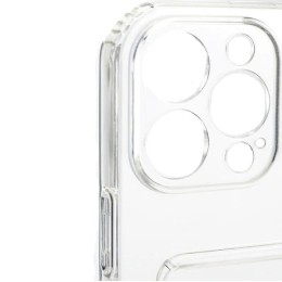 Силиконовый чехол для Apple iPhone 14 Pro Card Holder с защитой камеры Прозрачный