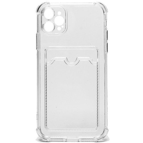 Силиконовый чехол для Apple iPhone 14 Pro Max Card Holder с защитой камеры Прозрачный