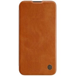 Чехол книжка для Apple iPhone 14 Pro Max Nillkin Slider с картхолдером Коричневый