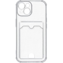 Силиконовый чехол для Apple iPhone 15 Silicone Card Holder с защитой камеры