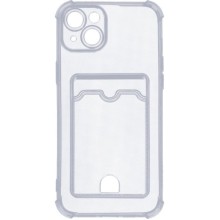 Силиконовый чехол для Apple iPhone 15 Plus Silicone Card Holder с защитой камеры