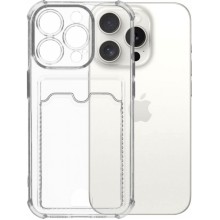 Силиконовый чехол для Apple iPhone 15 Pro Silicone Card Holder с защитой камеры