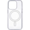 Силиконовый чехол для Apple iPhone 15 Pro с поддержкой MagSafe Прозрачный