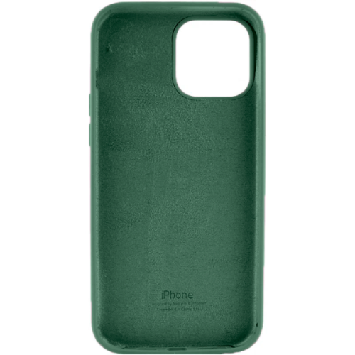 Силиконовый чехол для Apple iPhone 15 Pro Max Silicone Case Full Темно-зеленый