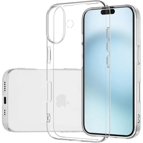 Силиконовый чехол для Apple iPhone 16 Ultra Thin с защитой камеры Прозрачный