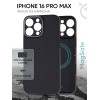 Чехол-накладка для Apple iPhone 16 Pro Max Kondijan Carbon MagSafe Черный