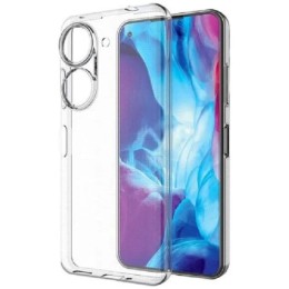 Силиконовый чехол для Asus Zenfone 9 TPU 1мм с защитой камеры Прозрачный