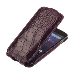 Чехол книжка для Explay Vega Abilita фиолетовый крокодил