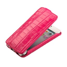 Чехол книжка для Explay Vega Abilita розовый крокодил