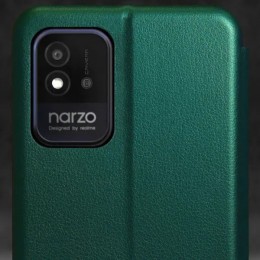 Чехол книжка для Realme Narzo 50i Fashion Case Зеленый