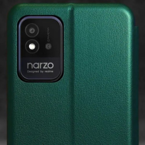 Чехол книжка для Realme Narzo 50i Fashion Case Зеленый