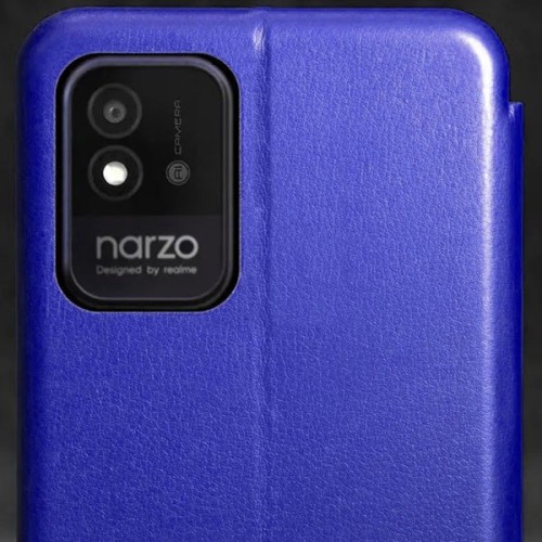 Чехол книжка для Realme Narzo 50i Fashion Case Синий