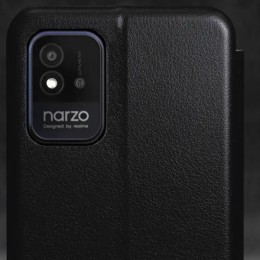 Чехол книжка для Realme Narzo 50i Fashion Case Черный