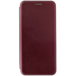 Чехол книжка для Xiaomi Poco F3 Fashion Case Бордовый