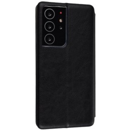 Чехол книжка для Samsung Galaxy S21 Ultra Fashion Case Черный