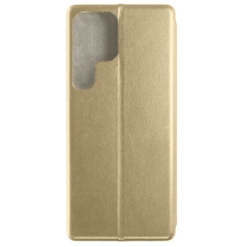 Чехол книжка для Samsung Galaxy S22 Ultra Fashion Case Золотой