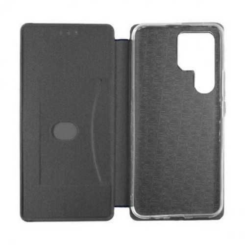 Чехол книжка для Samsung Galaxy S22 Ultra Fashion Case Темно синий